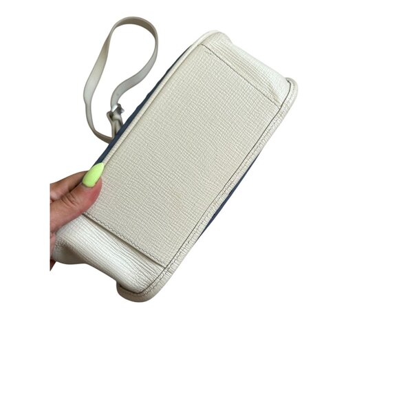 TOUS Blue White Perforated Leather Crossbody Bag w/ Dustbag - Picture 7 of 15